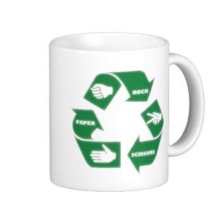 Rock Paper Scissors ~ Recycle Mug