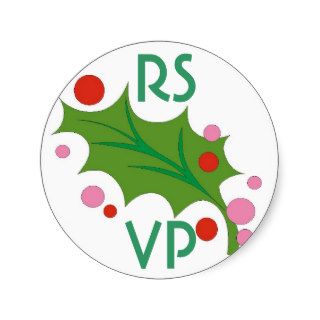 RSVP Holiday Party Seals Sticker