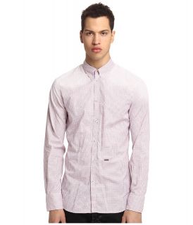 DSQUARED2 Oxford Check Button Up Mens Clothing (White)