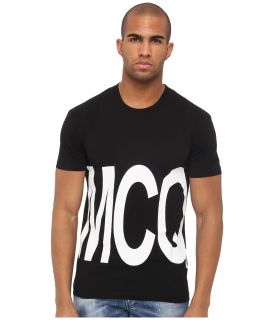 McQ Oversized Logo Dropped Shoulder Tee Mens T Shirt (Black)