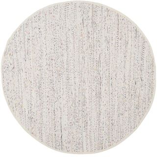 Safavieh Hand woven Rag Rug White Cotton Rug (6 Round)