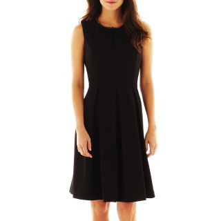 LIZ CLAIBORNE Jewel Neck Dress, Black