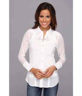 Stetson 8973 White Voile Long Sleeve Shirt Womens Clothing (White)
