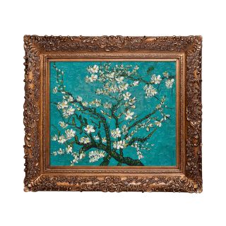 Branches of an Almond Tree in Blossom Framed Canvas Wall Art