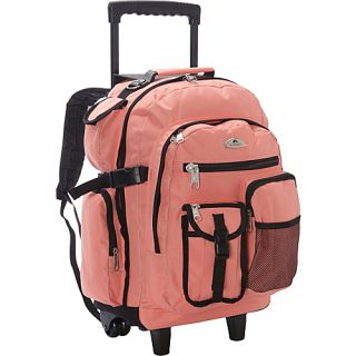 Deluxe Wheeled Backpack Coral   Everest Wheeled Backpacks