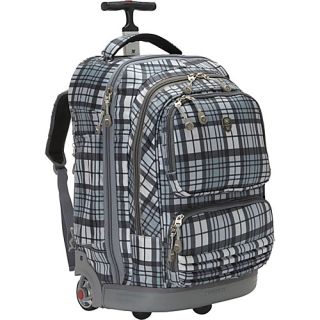 Brooke Tartan Grey   J World New York Wheeled Backpacks