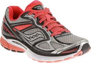 Womens Saucony Guide 7   White/Black/Vizi Coral Running Shoes