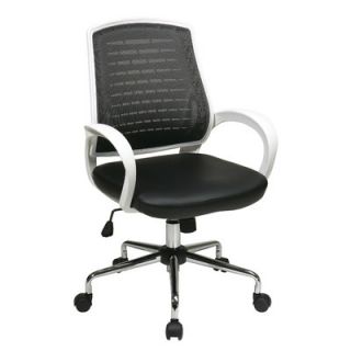 Office Star Avenue Six Rio Mesh Task Chair EM6120WT  Finish White / Black wi