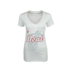 Miami Heat NBA Womens White Hot Script T Shirt