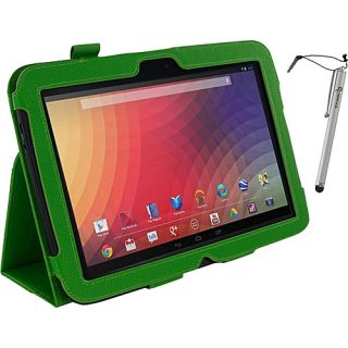 Dual Station Case w/ Stylus for Google Nexus 10 Green   rooCASE Laptop S