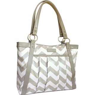 Womens Pleated Laptop Tote   EXCLUSIVE COLOR Gray Chevron   Kailo Ch