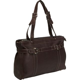 Belted Laptop Tote   Chocolate