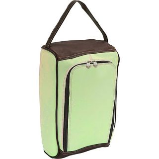 U Zip Shoe Bag   Pastel Green/Chocolate