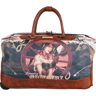 Teresa Rolling Duffle, Special Print Edition Cowgirl Wheel   Nicole L