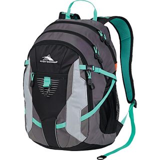 Aggro Backpack Charcoal/Black/Silver/Aquamarine   High Sierra Laptop