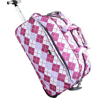 Christy 20 Rolling Duffel Argyle Purple   J World New York Sma