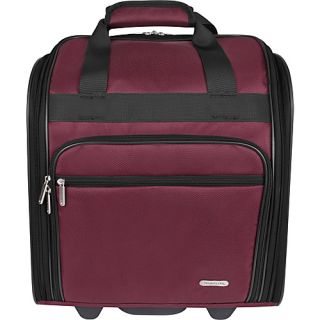 15 Wheeled Underseat Bag Burgundy   Travelon Small Rolling Luggage
