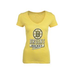 Boston Bruins 47 Brand NHL Womens Vneck Scrum Hockey T Shirt