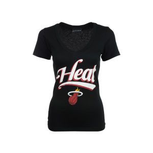 Miami Heat 5th & Ocean NBA Womens Athletic Foil T Shirt