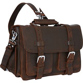 16 CEO Leather Briefcase Dark Brown   Vagabond Traveler Non W