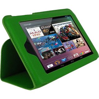 Ultra Slim Vegan Leather Case for Google Nexus 7 Tablet Green   rooCASE