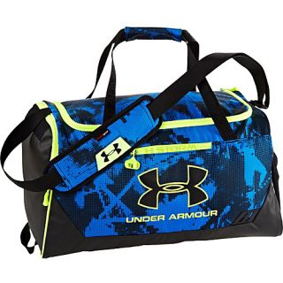 Hustle Small Duffel Electric Blue/Back/Hi Vis Yellow   Under Armour