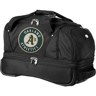 MLB Oakland Athletics 22 Drop Bottom Wheeled Duffel Bag Bl