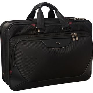 Executive Smart Strap Laptop Briefcase Black   SOLO Non Wheeled Computer Ca