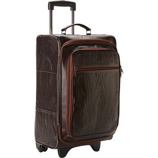 20 Upright Roller Bag Brown   Ropin West Small Rolling Luggage