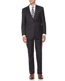 Two Button Wool Suit, Charcoal