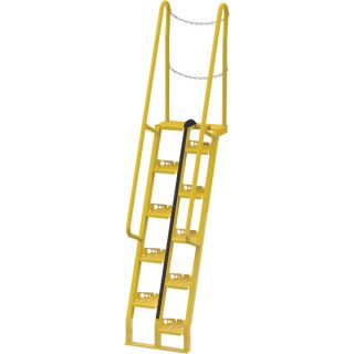 Vestil Alternating Tread Stairs   9 Steps, 68� Step Angle, Model ATS 6 68