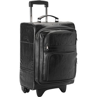 17 Upright Roller Bag Black   Ropin West Small Rolling Luggage
