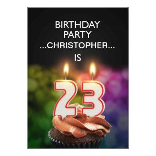 Add a name, 23rd Birthday party Invitation
