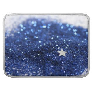 Blue Glitter and Star MacBook Pro Sleeve