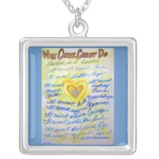 Blue + Gold What Cancer Cannot Do Necklace Jewelry