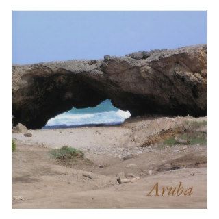 aruba, among the rocks into the sea print