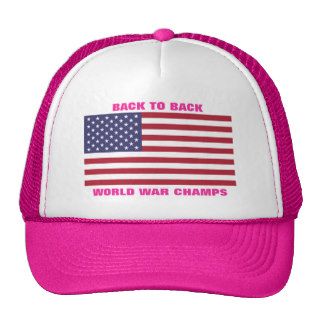 Back to Back World War Champs (Pink) Mesh Hats