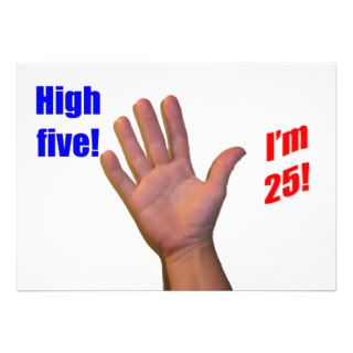 25 High Five Custom Invitations