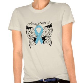 Tattoo Butterfly Awareness   Prostate Cancer Tee Shirts