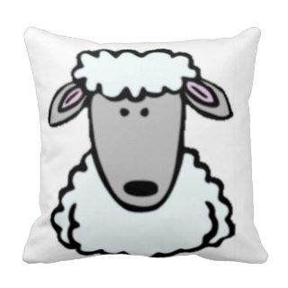 Cartoon Lamb Face Pillow