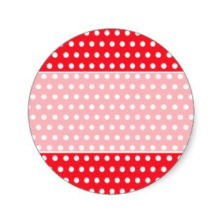 Red and White Polka Dot Pattern. Spotty. Sticker