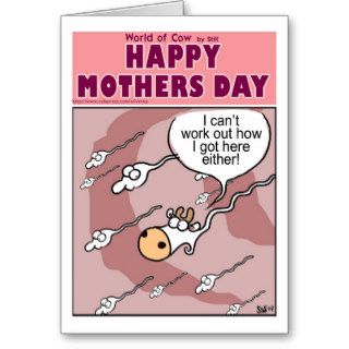 World of Cow Mothers day card