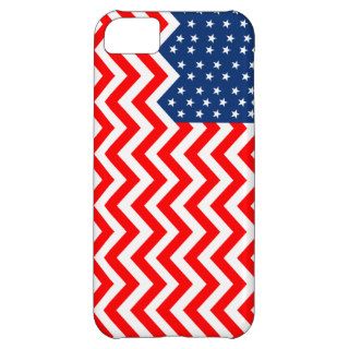 US Flag in Chevron Waves Case For iPhone 5C