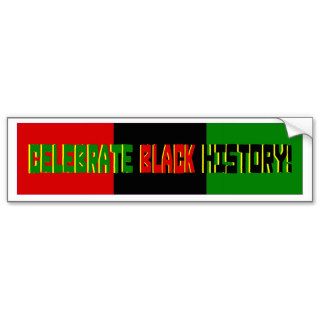 Celebrate Black History  Red, Black & Green Banner Bumper Sticker