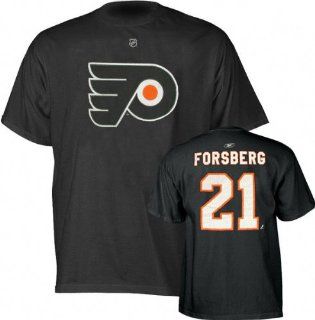 Peter Forsberg Black Reebok Name and Number Philadelphia Flyers T Shirt  Sports Related Merchandise  Sports & Outdoors