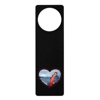 Love is Patient Photo Heart Black & Red Door Hanger