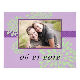Floral Save the Date Photo Announcement