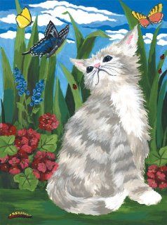 Royal & Langnickel Painting by Numbers Junior Small Art Activity Kit, Kitten and Butterflies   Childrens Paint By Number Kits