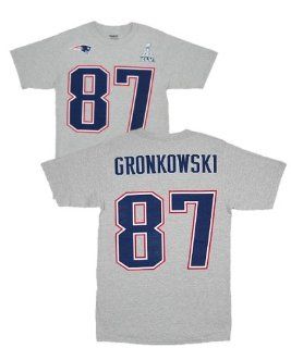 New England Patriots Rob Gronkowski YOUTH Super Bowl Name and Number Jersey T Shirt Size S  Football Apparel  Sports & Outdoors