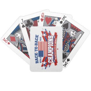 USA Back To Back Champions Playing Cards